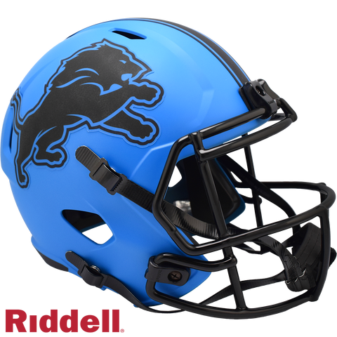Detroit Lions Helmet Riddell Replica Full Size Speed Style Rave Alternate