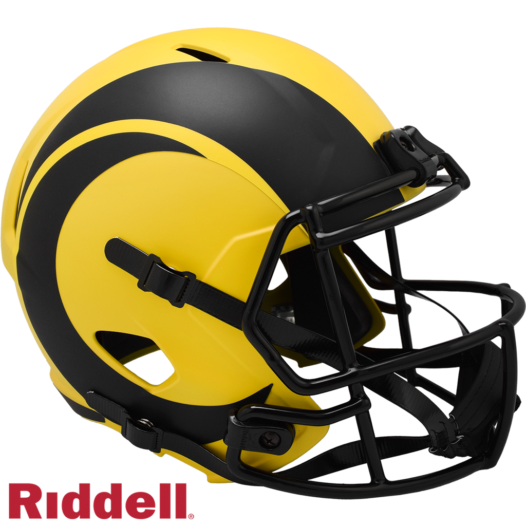 Los Angeles Rams Helmet Riddell Replica Full Size Speed Style Rave Alternate