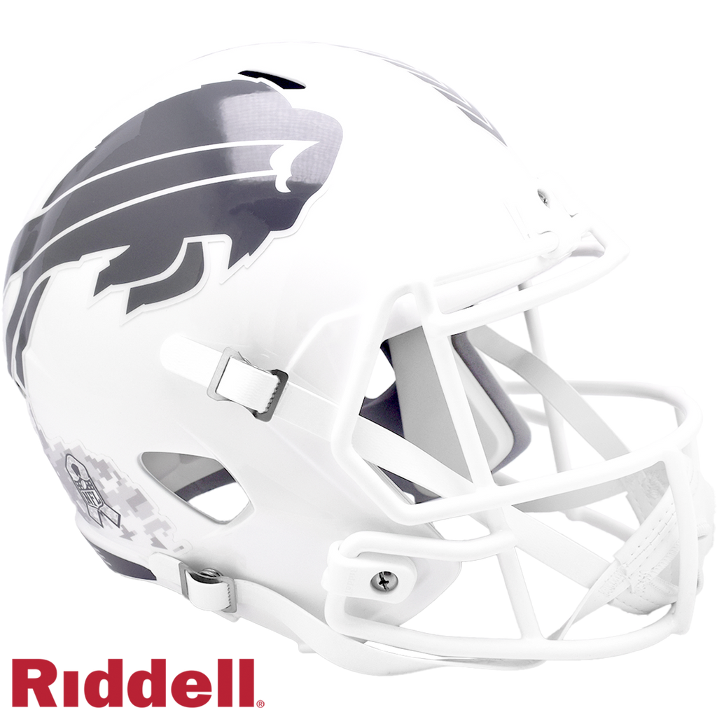 Buffalo Bills Helmet Riddell Replica Full Size Speed Style Salute To Service 2024