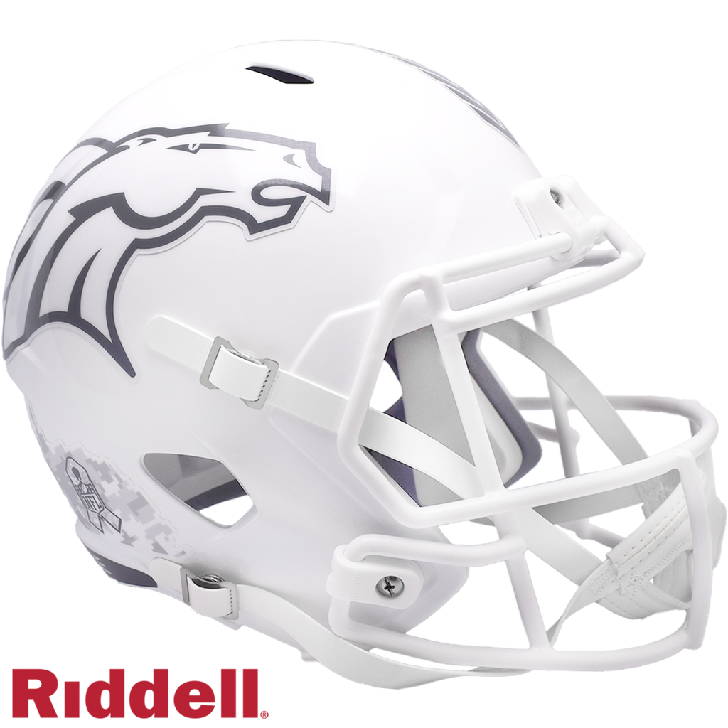Denver Broncos Helmet Riddell Replica Full Size Speed Style Salute To Service 2024