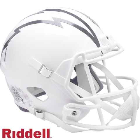Los Angeles Chargers Helmet Riddell Replica Full Size Speed Style Salute To Service 2024