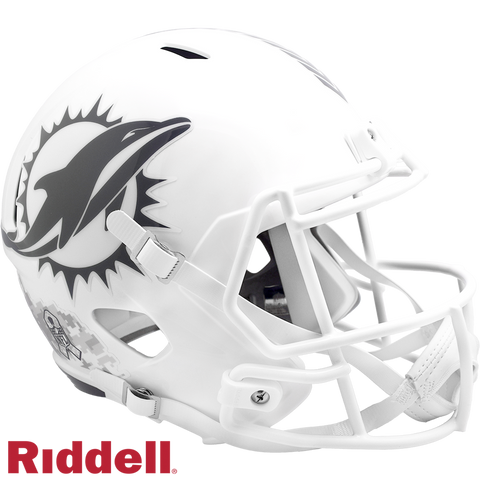 Miami Dolphins Helmet Riddell Replica Full Size Speed Style Salute To Service 2024