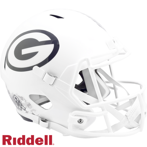 Green Bay Packers Helmet Riddell Replica Full Size Speed Style Salute To Service 2024