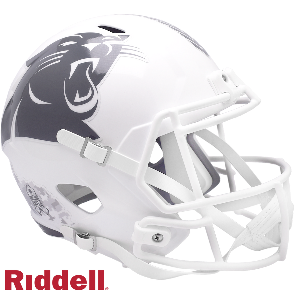 Carolina Panthers Helmet Riddell Replica Full Size Speed Style Salute To Service 2024