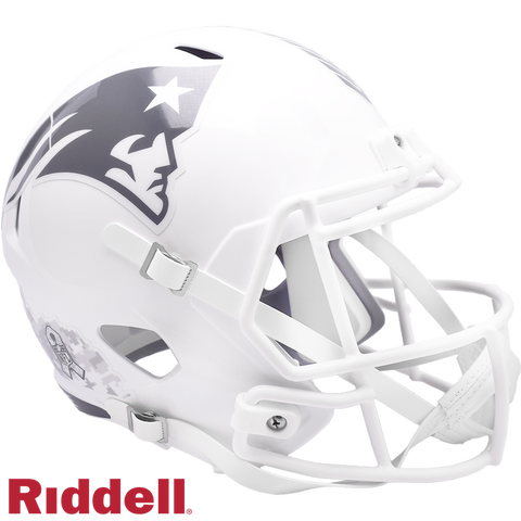 New England Patriots Helmet Riddell Replica Full Size Speed Style Salute To Service 2024
