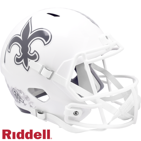 New Orleans Saints Helmet Riddell Replica Full Size Speed Style Salute To Service 2024