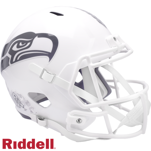 Seattle Seahawks Helmet Riddell Replica Full Size Speed Style Salute To Service 2024