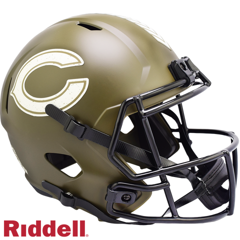 Chicago Bears Helmet Riddell Replica Full Size Speed Style Salute To Service 2022