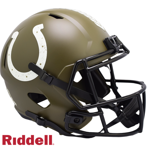 Indianapolis Colts Helmet Riddell Replica Full Size Speed Style Salute To Service 2022