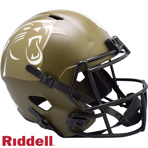 Carolina Panthers Helmet Riddell Replica Full Size Speed Style Salute To Service 2022