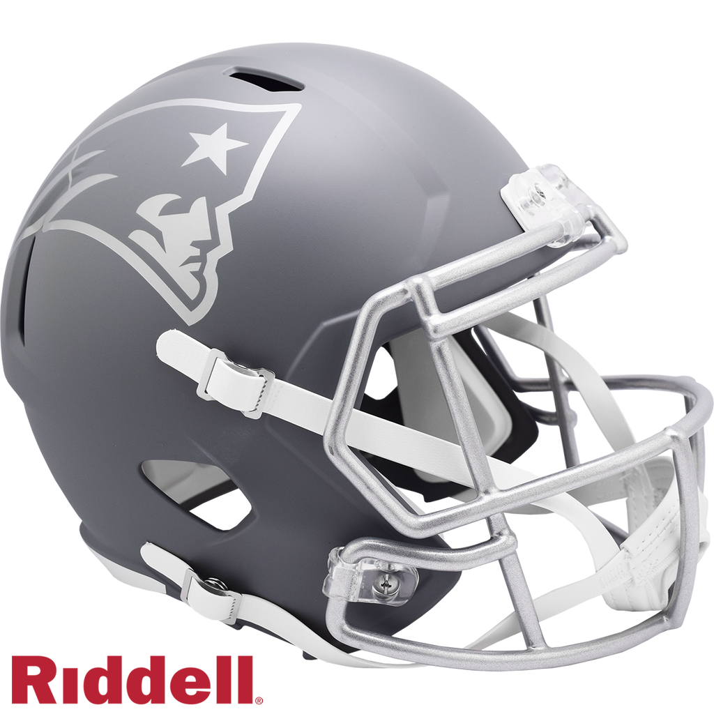 New England Patriots Helmet Riddell Replica Full Size Speed Style Slate Alternate