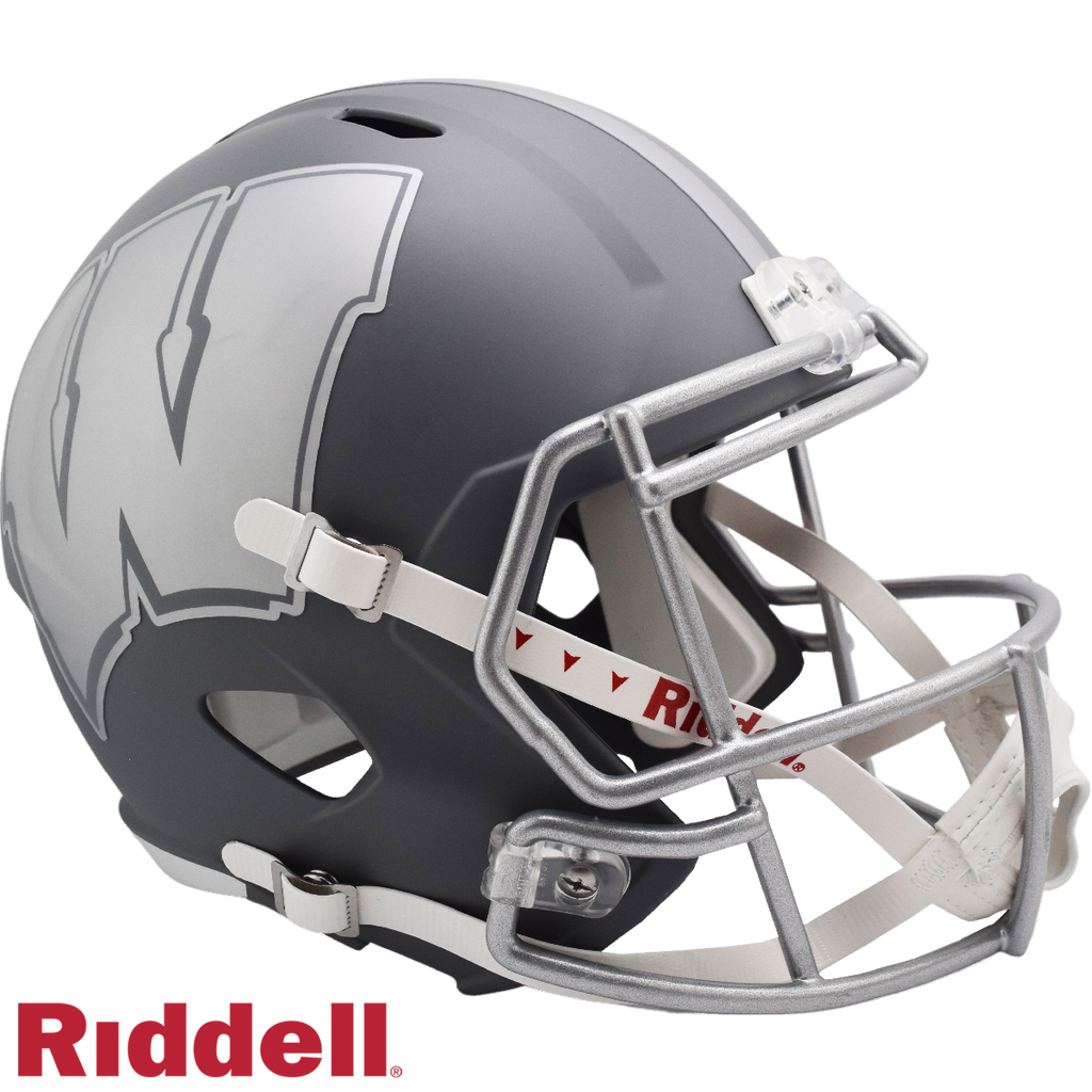Wisconsin Badgers Helmet Riddell Replica Full Size Speed Style Slate Alternate