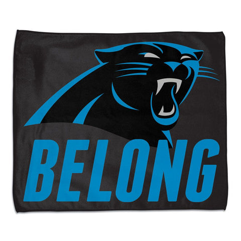 Carolina Panthers Towel 15x18 Rally Style Full Color