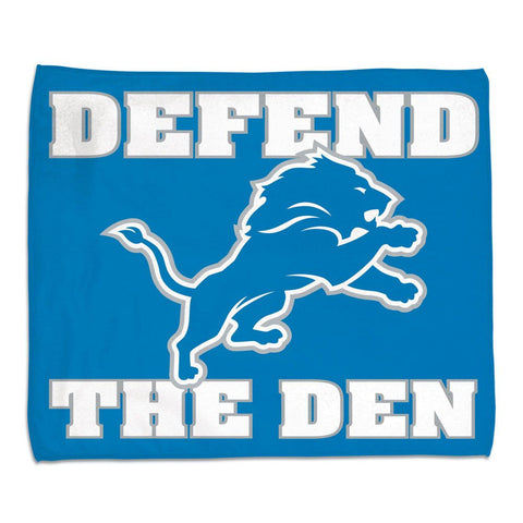 Detroit Lions Towel 15x18 Rally Style Full Color