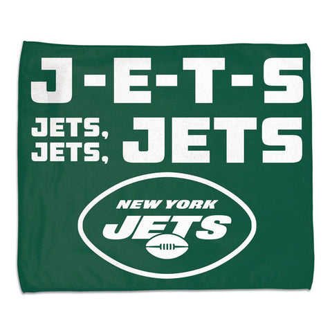 New York Jets Towel 15x18 Rally Style Full Color