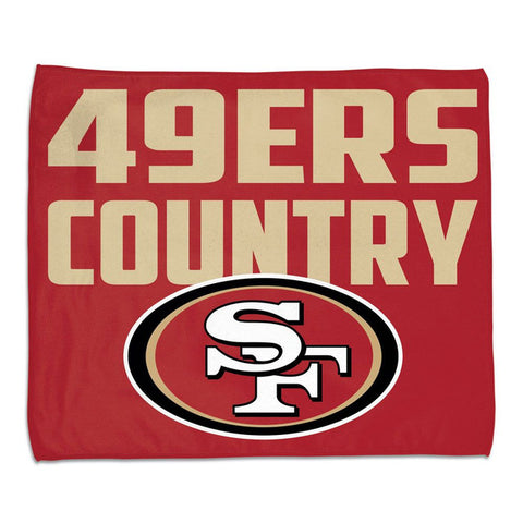 San Francisco 49ers Towel 15x18 Rally Style Full Color Style