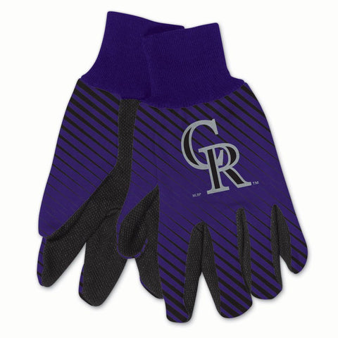 Colorado Rockies Gloves Two Tone Style Adult Size