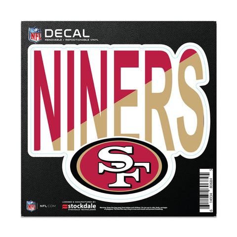 San Francisco 49ers Decal 6x6 All Surface Slogan