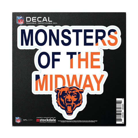 Chicago Bears Decal 6x6 All Surface Slogan