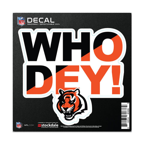 Cincinnati Bengals Decal 6x6 All Surface Slogan