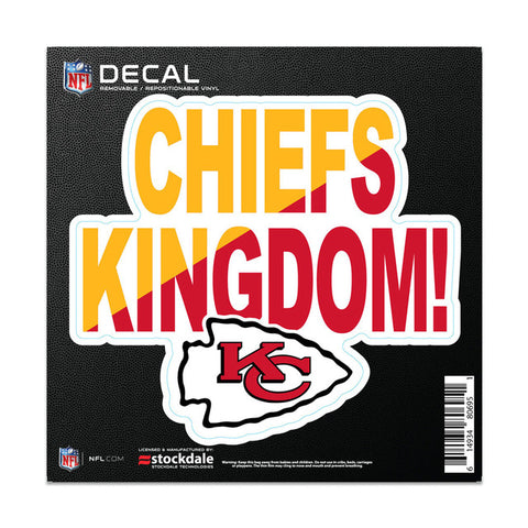 Kansas City Chiefs Decal 6x6 All Surface Slogan