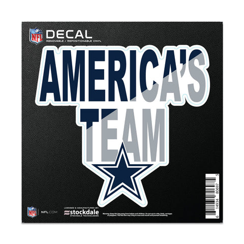 Dallas Cowboys Decal 6x6 All Surface Slogan