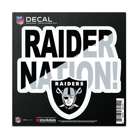 Las Vegas Raiders Decal 6x6 All Surface Slogan