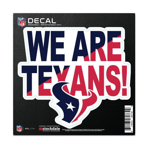 Houston Texans Decal 6x6 All Surface Slogan