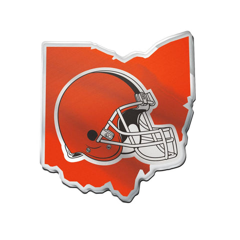 Cleveland Browns Auto Emblem Acrylic State Shape - Special Order