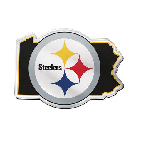 Pittsburgh Steelers Auto Emblem Acrylic State Shape - Special Order