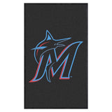 Miami Marlins 3X5 High-Traffic Mat with Durable Rubber Backing