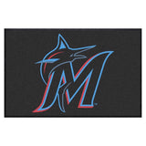 Miami Marlins 4X6 High-Traffic Mat with Durable Rubber Backing