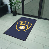 Milwaukee Brewers 3X5 High-Traffic Mat with Durable Rubber Backing