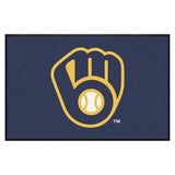 Milwaukee Brewers 4X6 High-Traffic Mat with Durable Rubber Backing