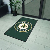 Oakland Athletics 3X5 High-Traffic Mat with Durable Rubber Backing