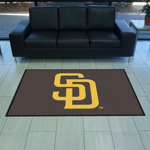 San Diego Padres 4X6 High-Traffic Mat with Durable Rubber Backing