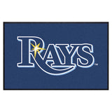 Tampa Bay Rays 4X6 High-Traffic Mat with Durable Rubber Backing