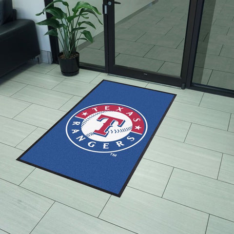 Texas Rangers 3X5 High-Traffic Mat with Durable Rubber Backing