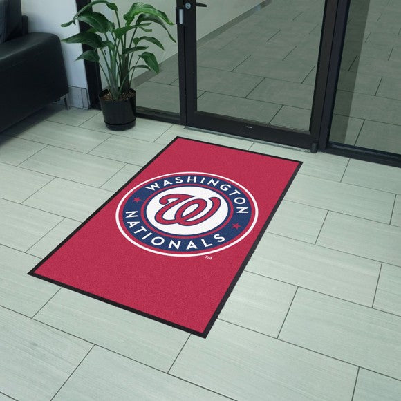 Washington Nationals 3X5 High-Traffic Mat with Durable Rubber Backing