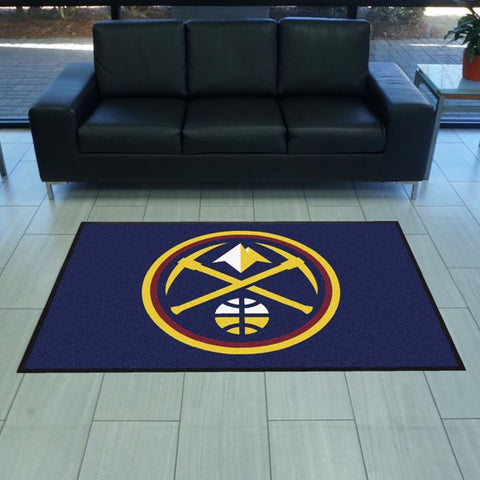 Denver Nuggets 4X6 High-Traffic Mat with Durable Rubber Backing