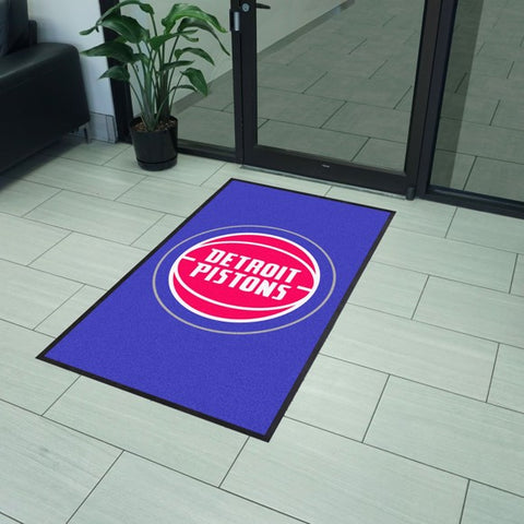 Detroit Pistons 3X5 High-Traffic Mat with Durable Rubber Backing