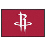 Houston Rockets 4X6 High-Traffic Mat with Durable Rubber Backing