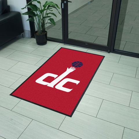 Washington Wizards 3X5 High-Traffic Mat with Durable Rubber Backing