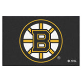 Boston Bruins 4X6 High-Traffic Mat with Durable Rubber Backing