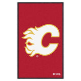 Calgary Flames 3X5 High-Traffic Mat with Durable Rubber Backing