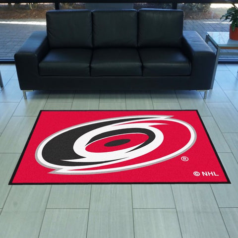 Carolina Hurricanes 4X6 High-Traffic Mat with Durable Rubber Backing