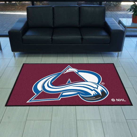 Colorado Avalanche 4X6 High-Traffic Mat with Durable Rubber Backing