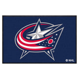 Columbus Blue Jackets 4X6 High-Traffic Mat with Durable Rubber Backing