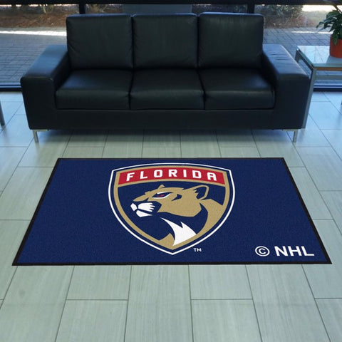 Florida Panthers 4X6 High-Traffic Mat with Durable Rubber Backing