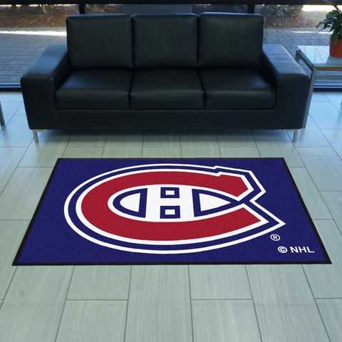 Montreal Canadiens 4X6 High-Traffic Mat with Durable Rubber Backing